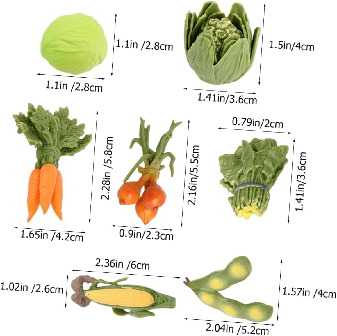 1Set Artificial Vegetable Model for Home Decor and Photography