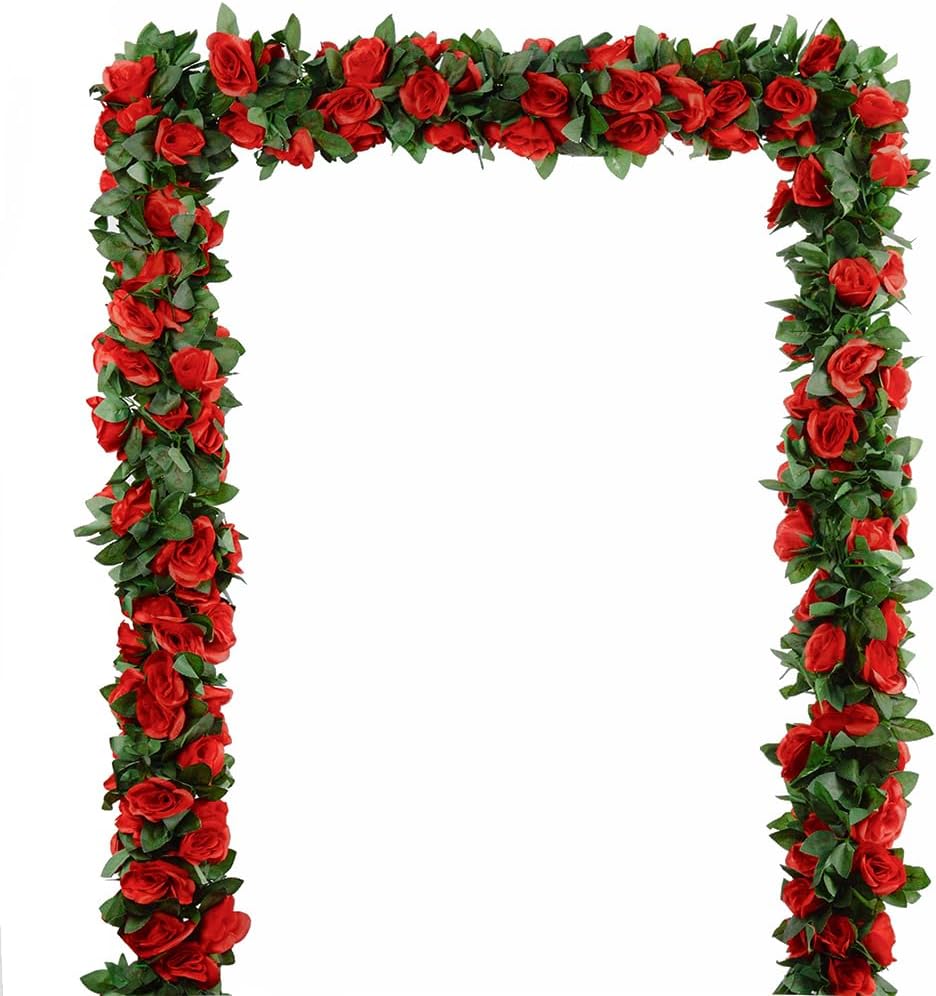 5Pcs Artificial Rose Garland for Wedding Arch Garden Decor