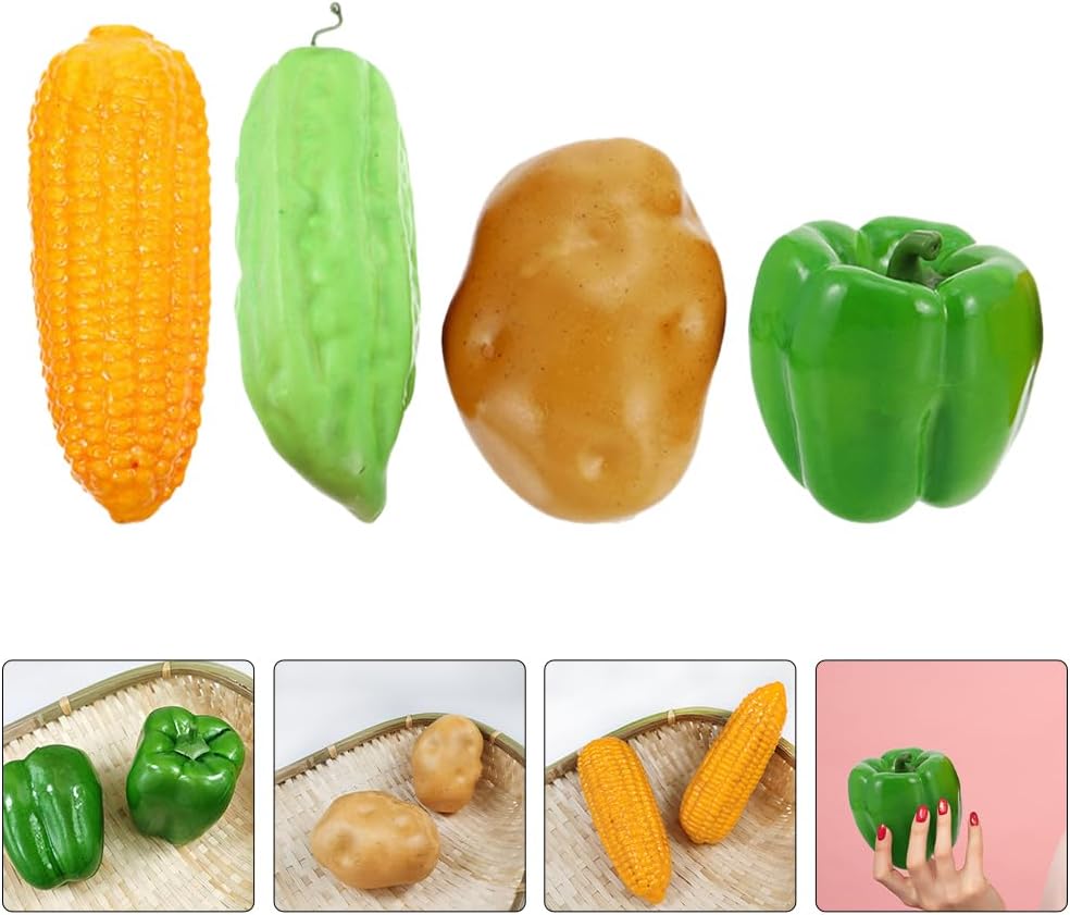 LOGOFUN 8Pcs Artificial Vegetable Props for Home Kitchen Photography