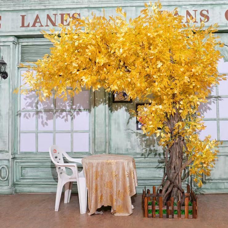 EUEUE Simulation Banyan Tree Artificial Gold Tree Wishing Tree Decor