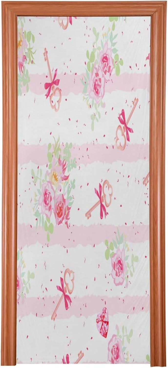 Susiyo Flowers and Old Keys Halloween Door Cover