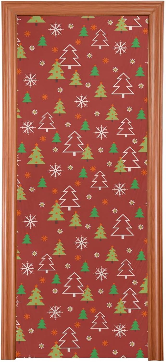 Susiyo Stretch Christmas Door Cover Decoration 32x79 in