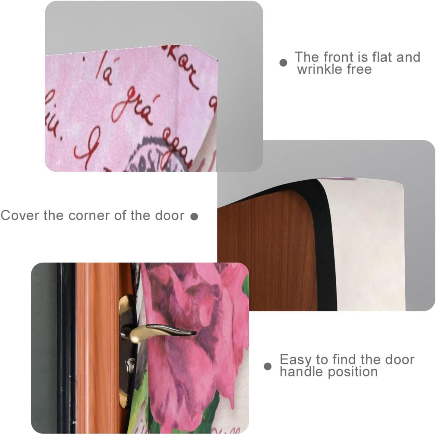 Susiyo Pink Rose Note Halloween Door Cover Stretch Fabric Backdrop