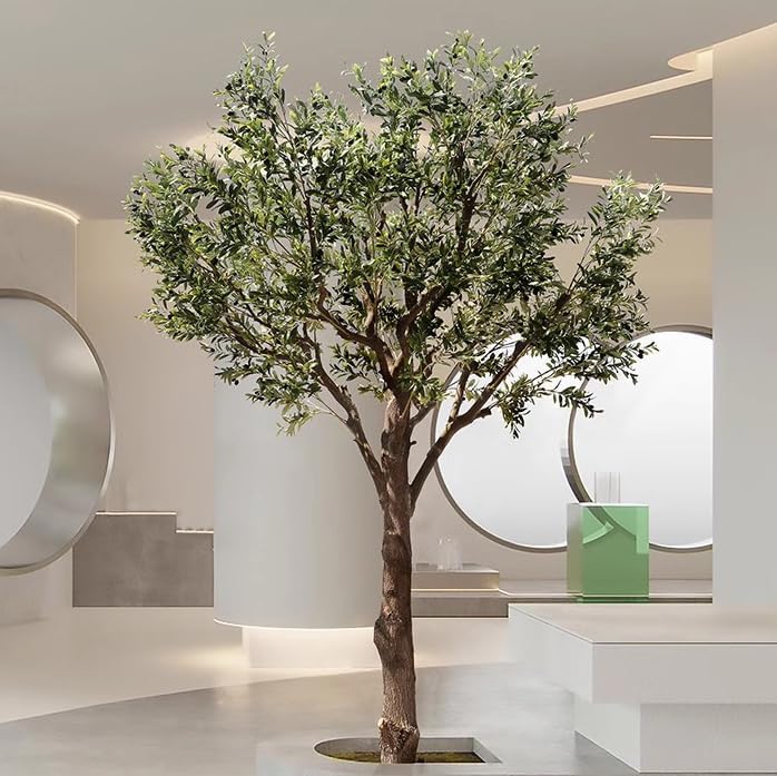 Artificial Trees Olive Leaf Vine Indoor Sculptural Tree 1x08m