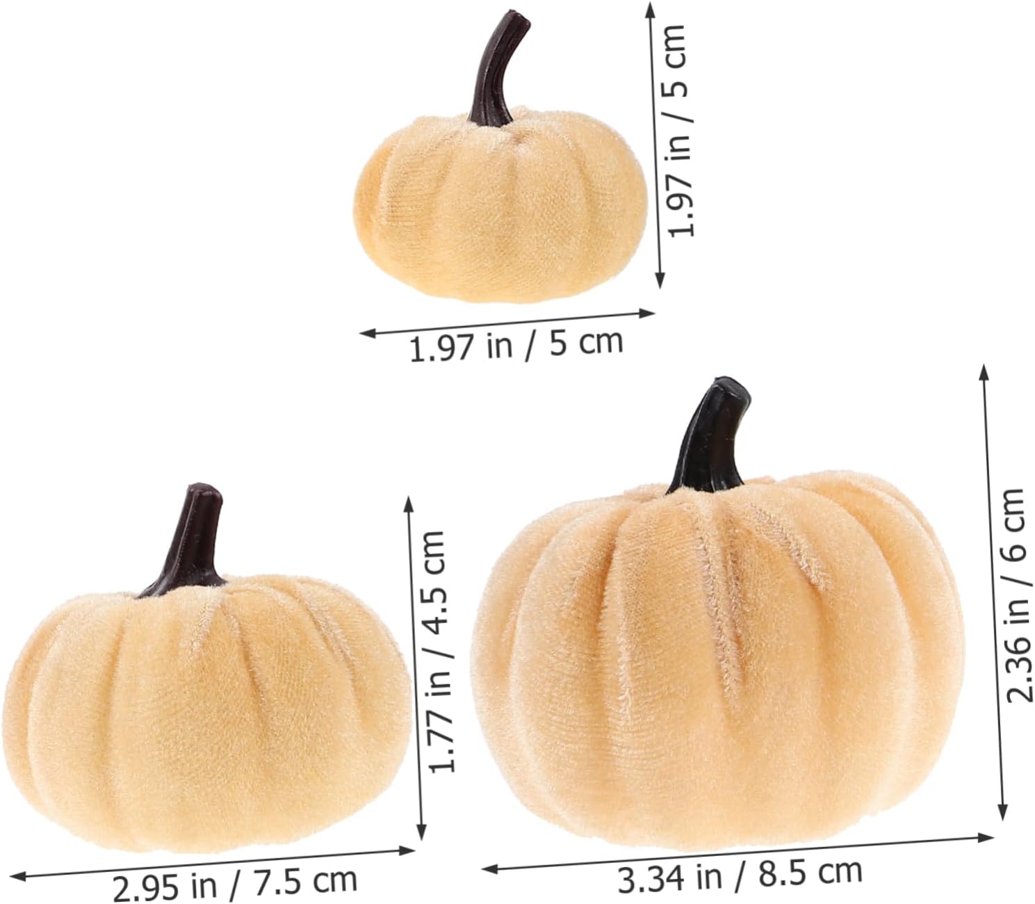 Zerodeko 6Pcs Artificial Pumpkins for Halloween Decor