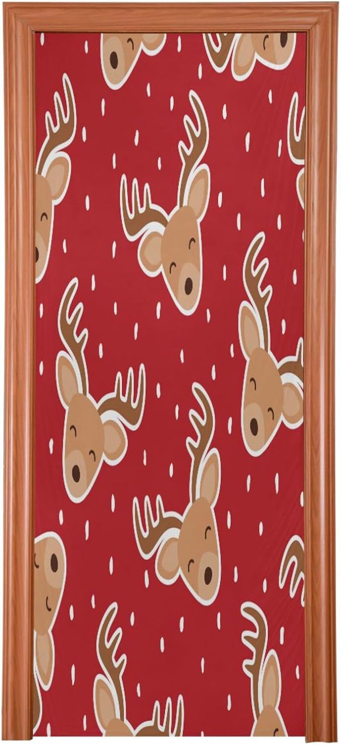 Susiyo Reindeer Door Cover for Halloween Decor