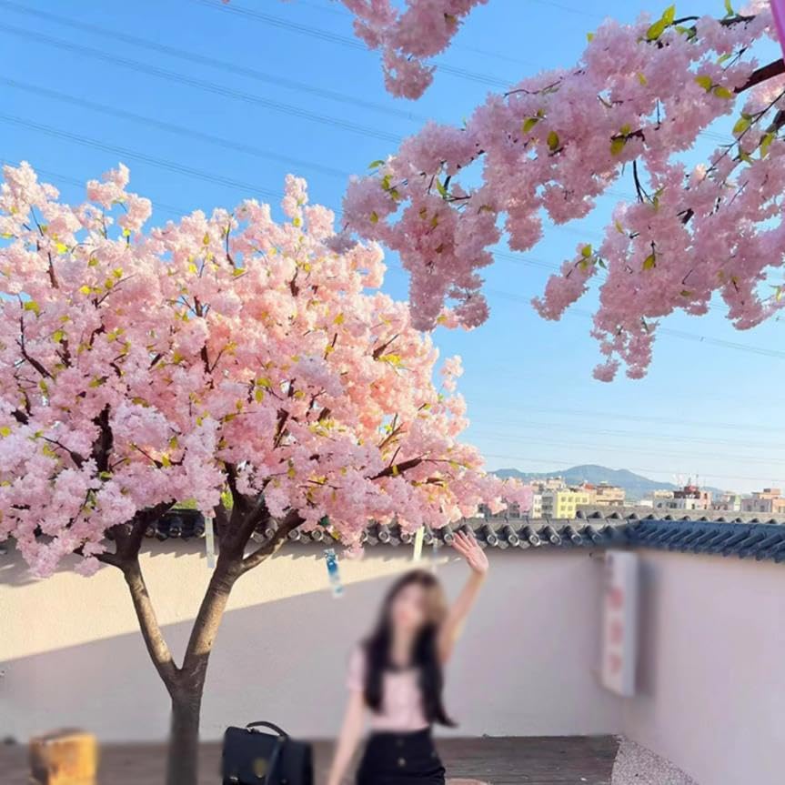 QIUPAI Artificial Cherry Blossom Flowers 1mx09m