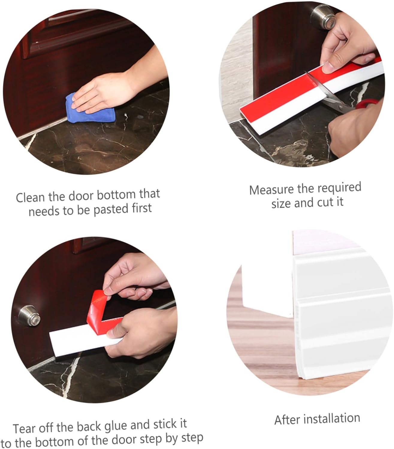 Door Draft Stopper Weather Stripping Soundproof Sealing Strip