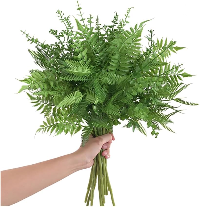 12 Pcs Mixed Eucalyptus Leaves Stems for Wedding Decor