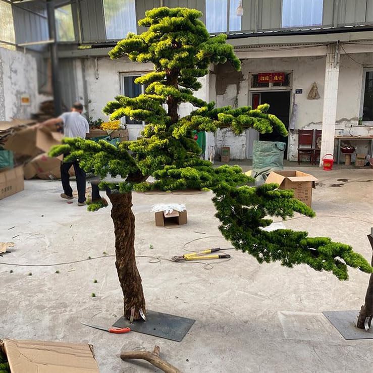 Artificial Green Pine Trees 1mx08m Real Wood Stems 1