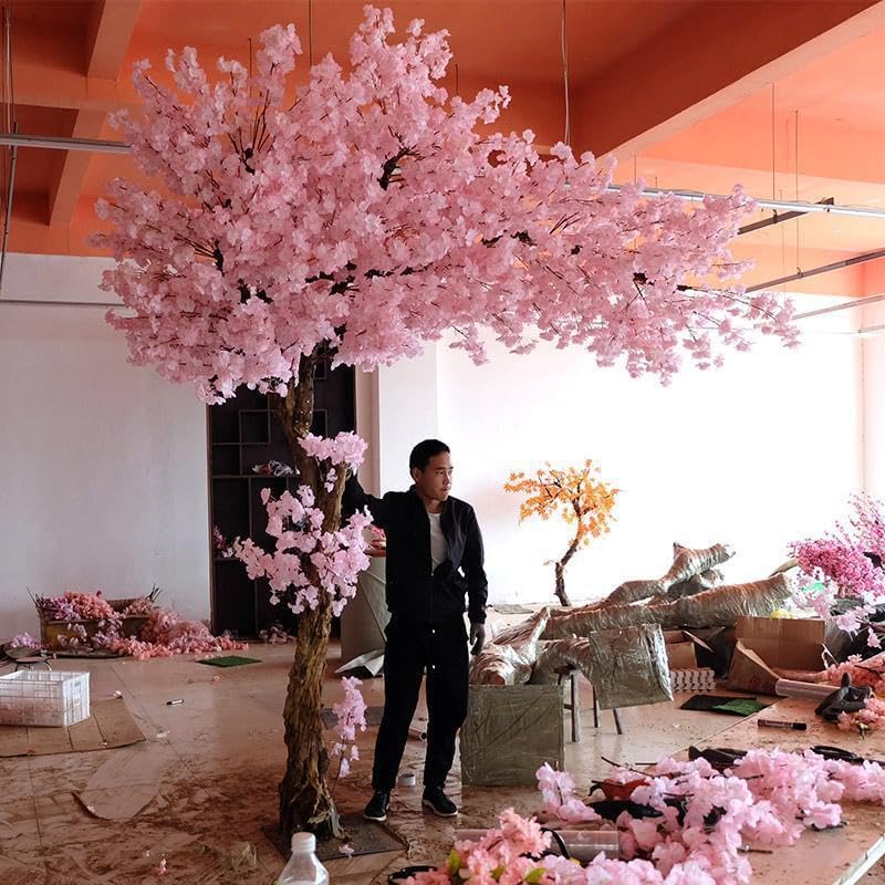 Large Pink Cherry Blossom Artificial Flower Tree 1m x 08m