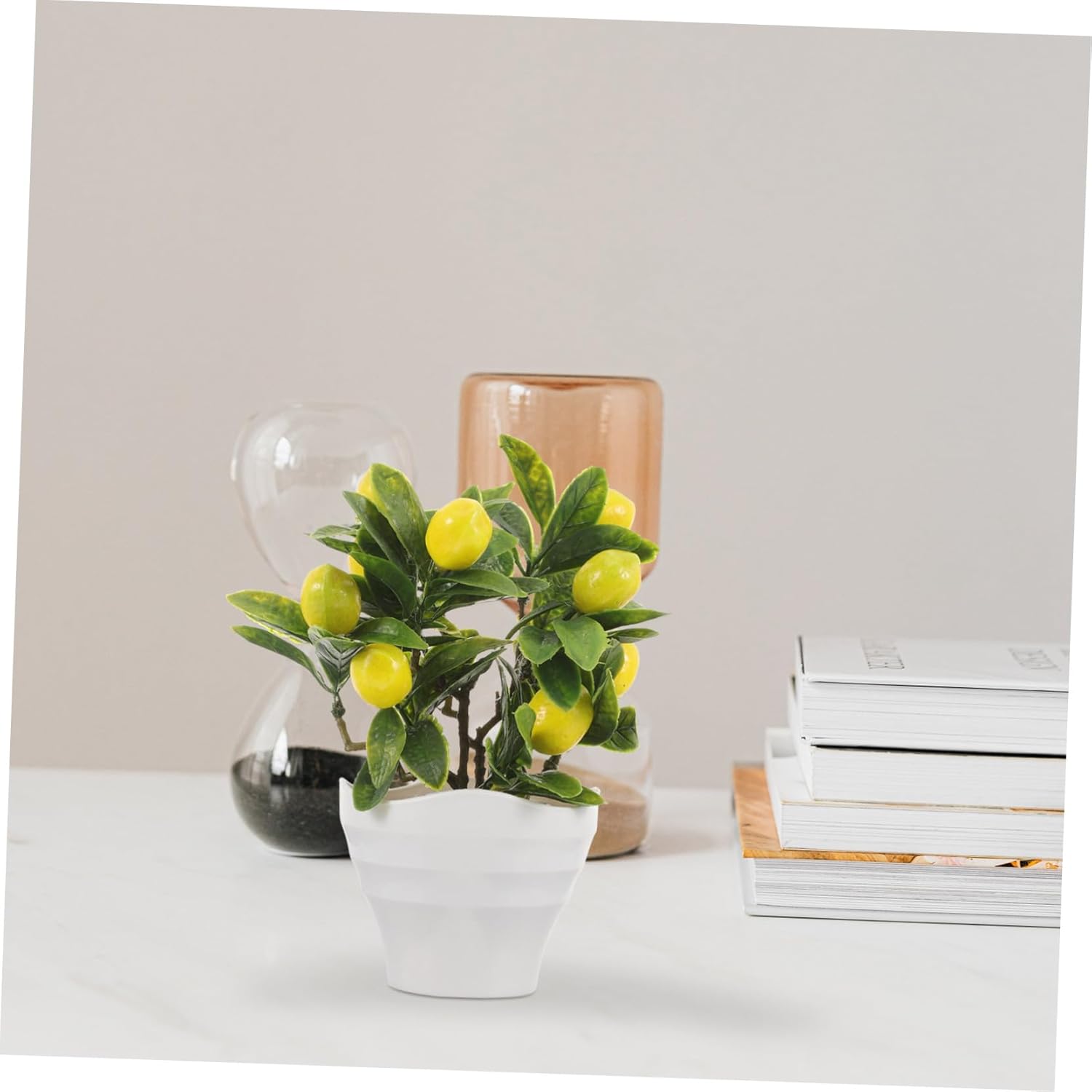 BESTYASH Realistic Artificial Lemon Tree Bonsai Plant