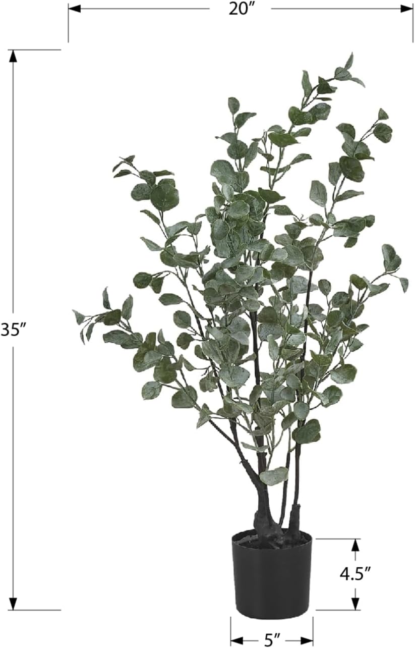 Monarch Specialties Artificial Eucalyptus Tree 35 Inches Tall