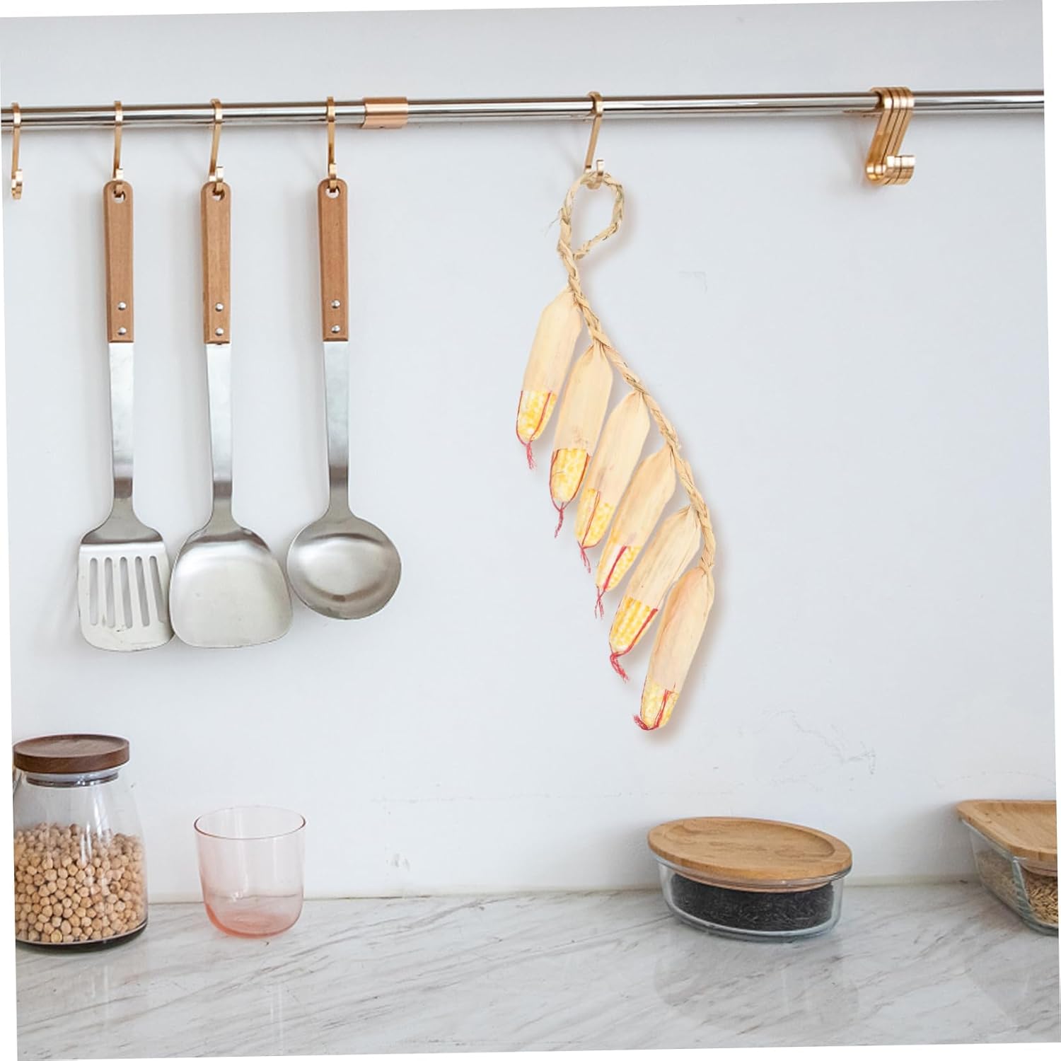 GLEAVI 2pcs Lifelike Artificial Corn Hanging Decor