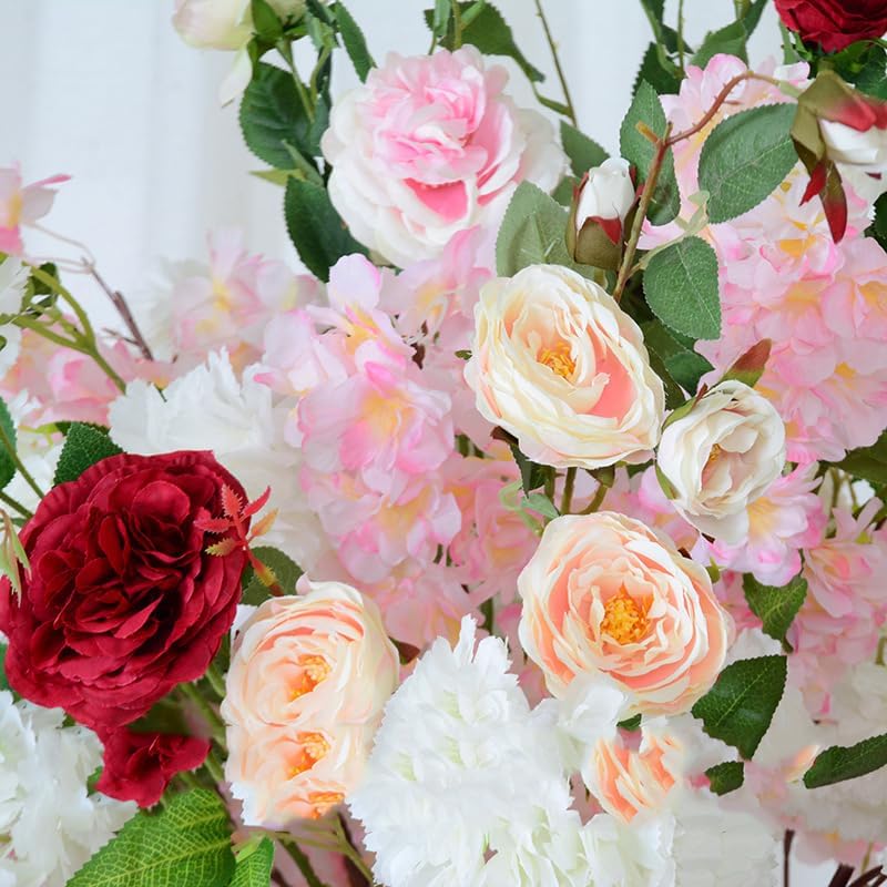 QIUPAI Artificial Rose Tree 1mx08m Wedding Decoration