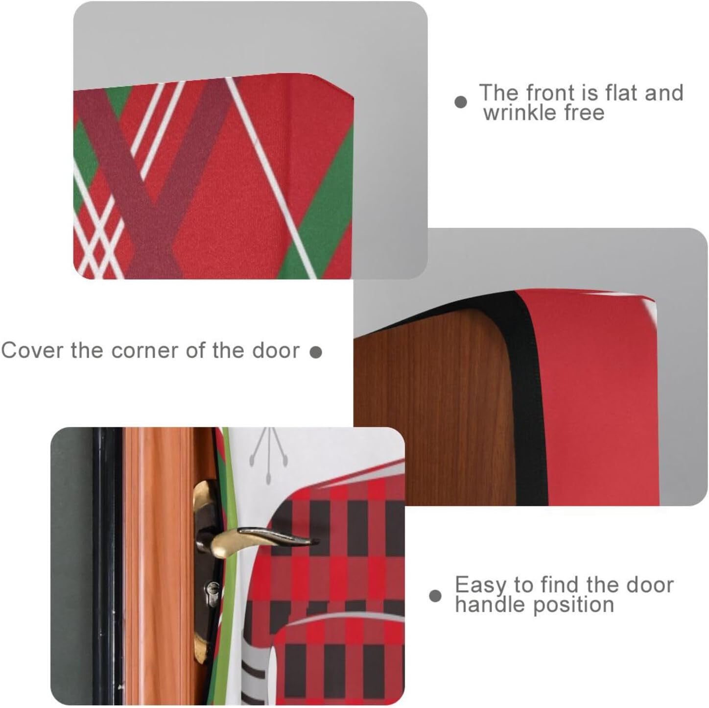 Susiyo Christmas Door Cover with Elastic Bands 32x79 In