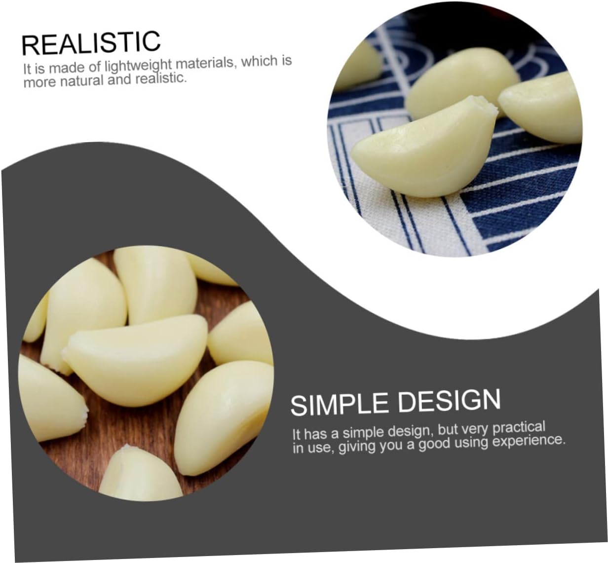 MAGICLULU 12pcs Lifelike Garlic Flakes Model