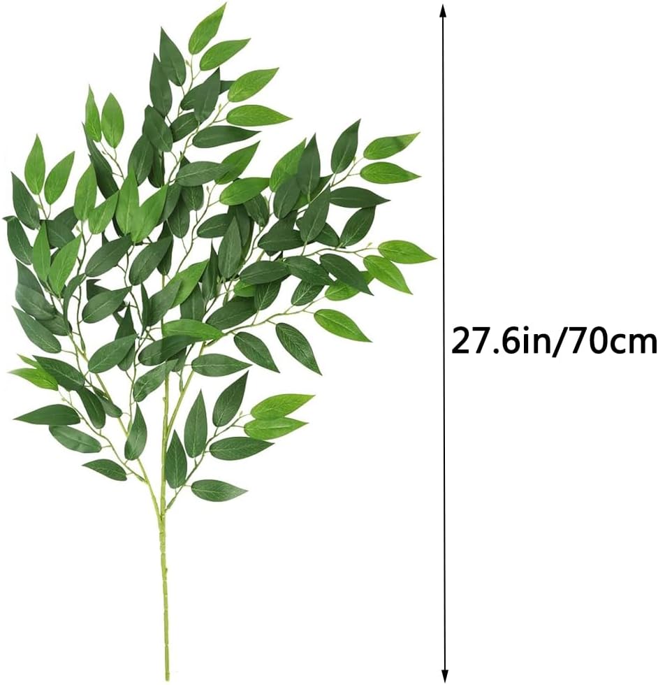 WEISPARK Artificial Italian Ruscus Garland 27in Greenery Stems