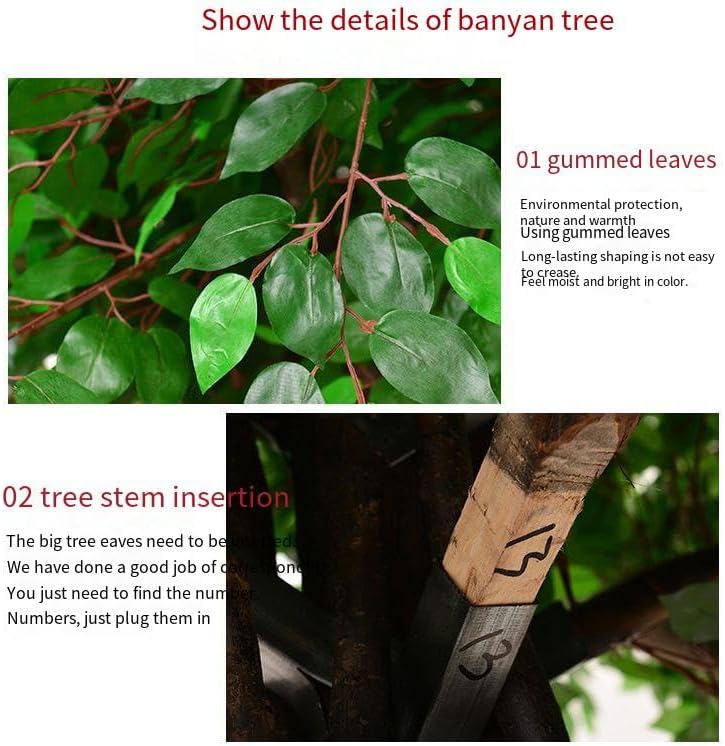 TBJEN Simulated Banyan Tree Artificial Plant 1mx08m