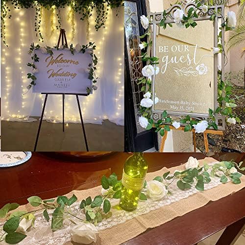 UKELER 2 Pack Artificial Flower Garland for Wedding Decor
