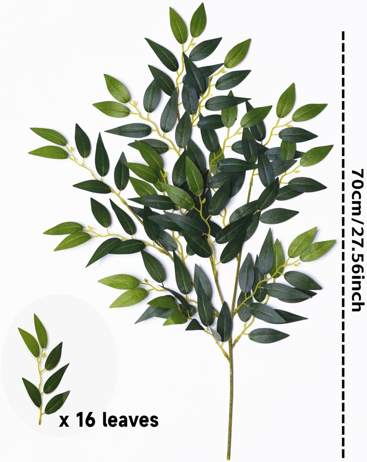 Ardemiy Artificial Greenery Centerpieces 8pcs Realistic Leaves