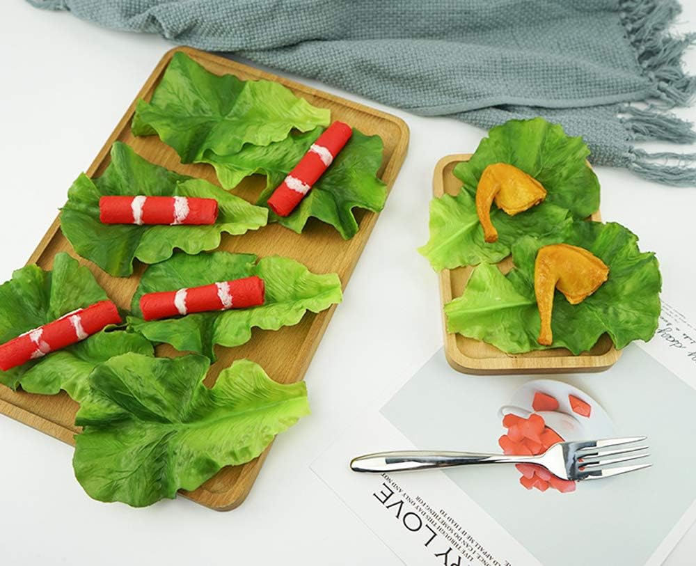 Hagao Fake Lettuce Leaves for Kitchen and Home Decor