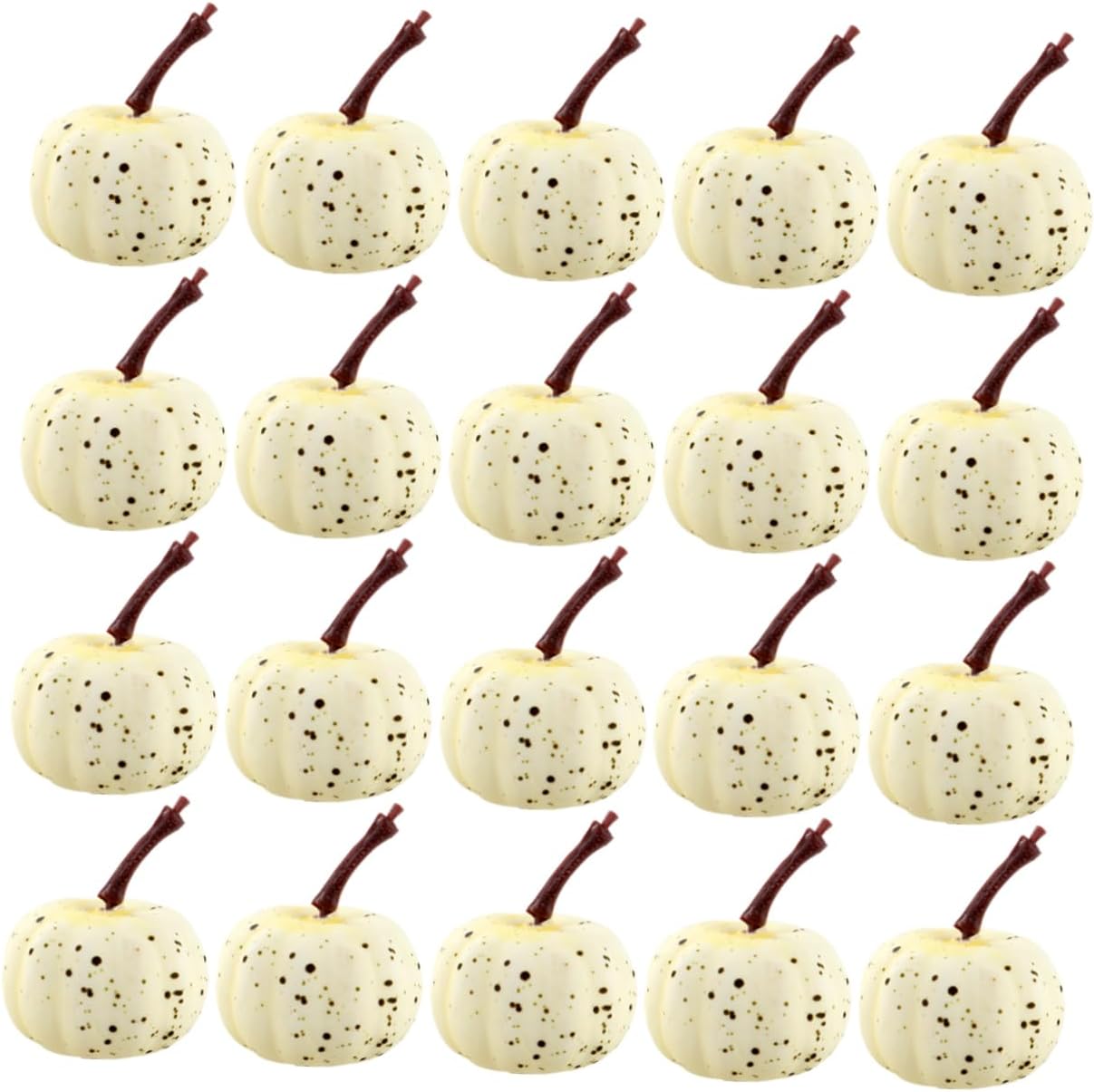PRETYZOOM 20pcs Hand Painted Faux Pumpkins for Halloween Decor