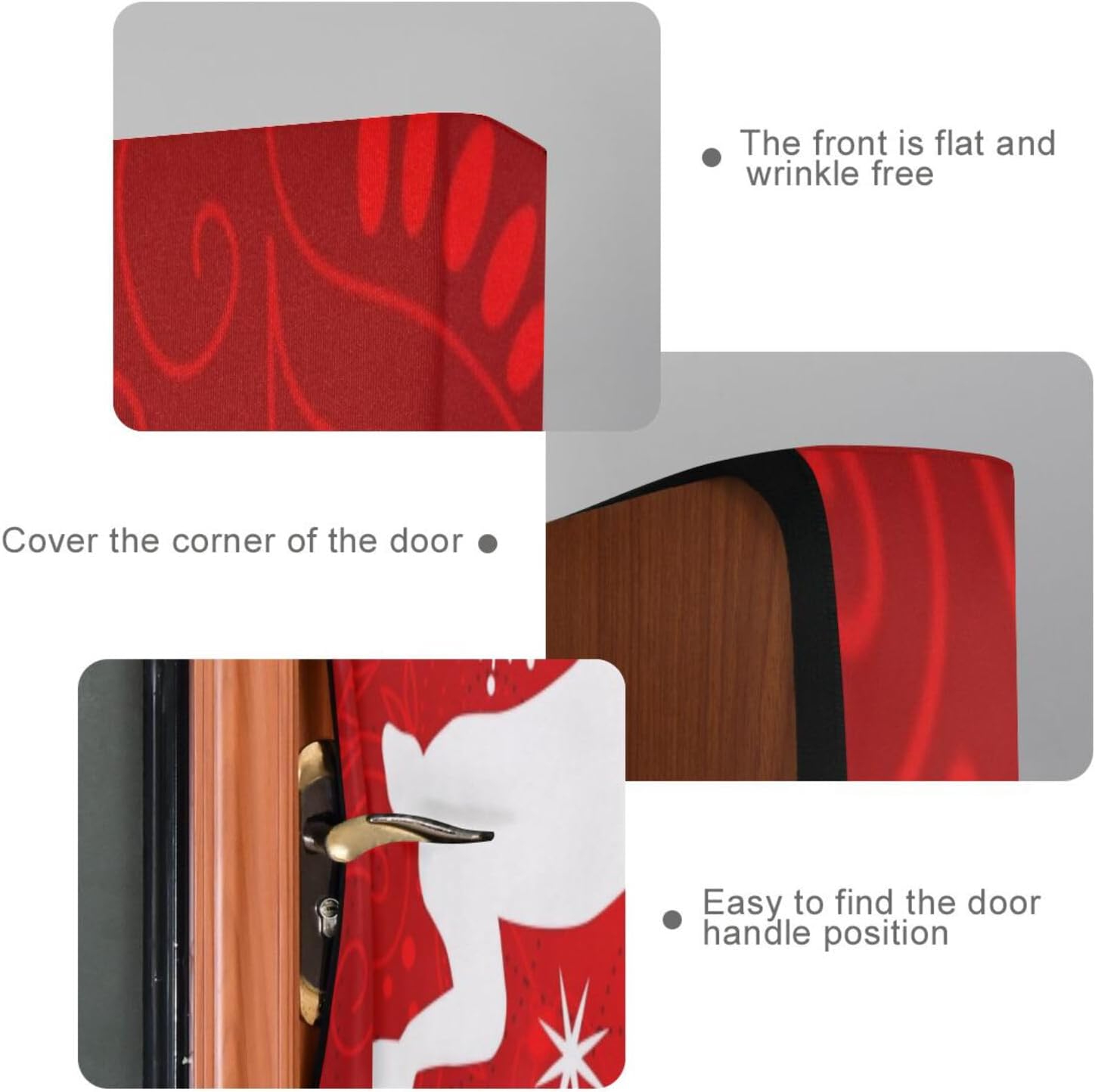 Susiyo Ribbons Deer Red Halloween Door Cover