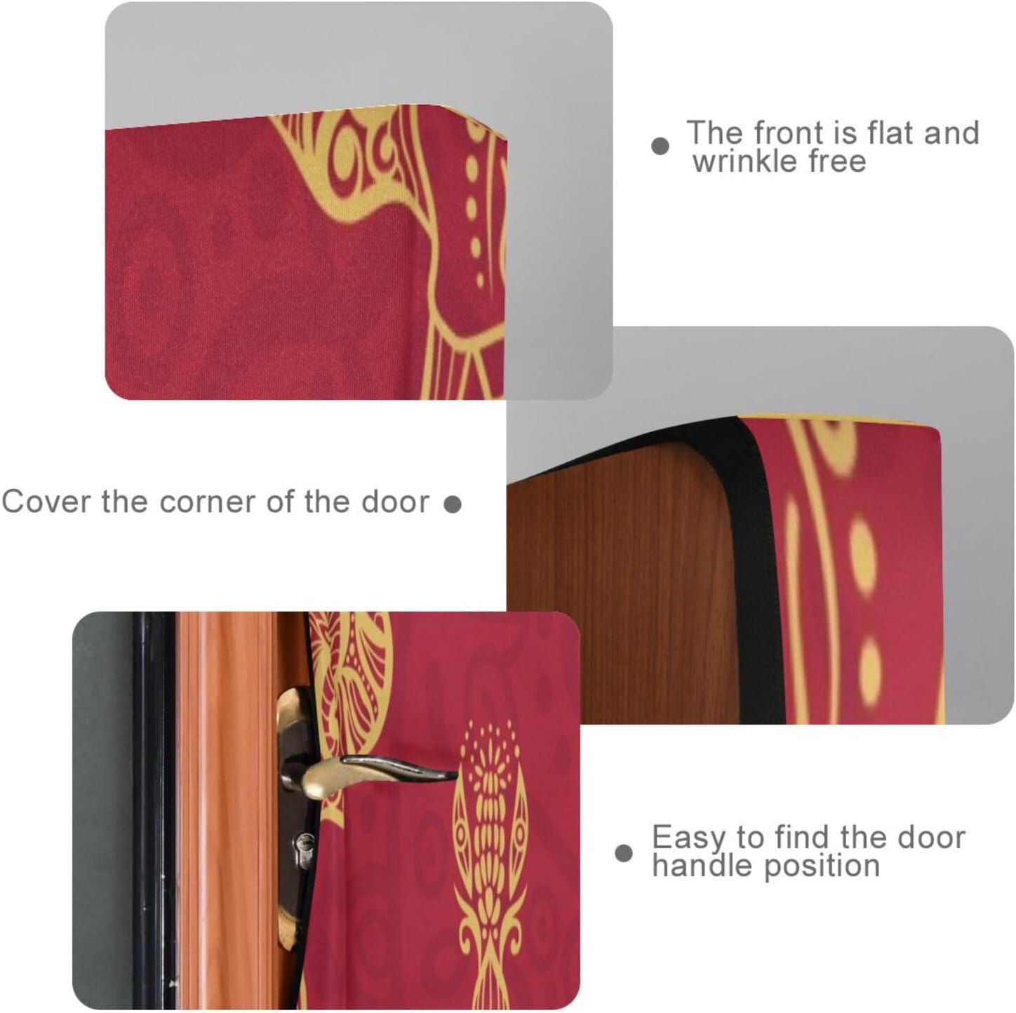 Susiyo Ornate Red Elephants Halloween Door Cover 1