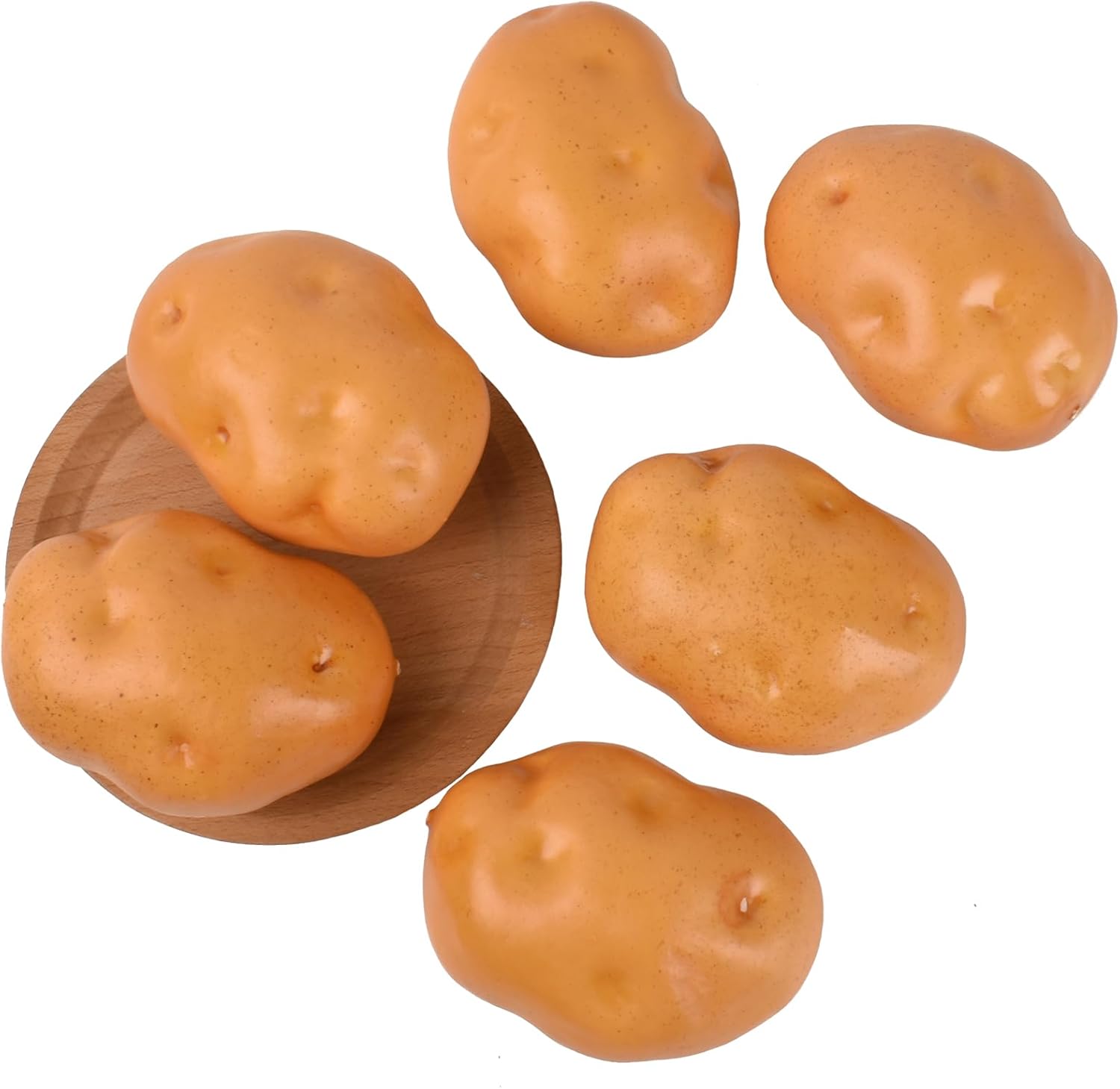 HUIANER Artificial Potatoes 6PCS for Home Kitchen Decor Photography