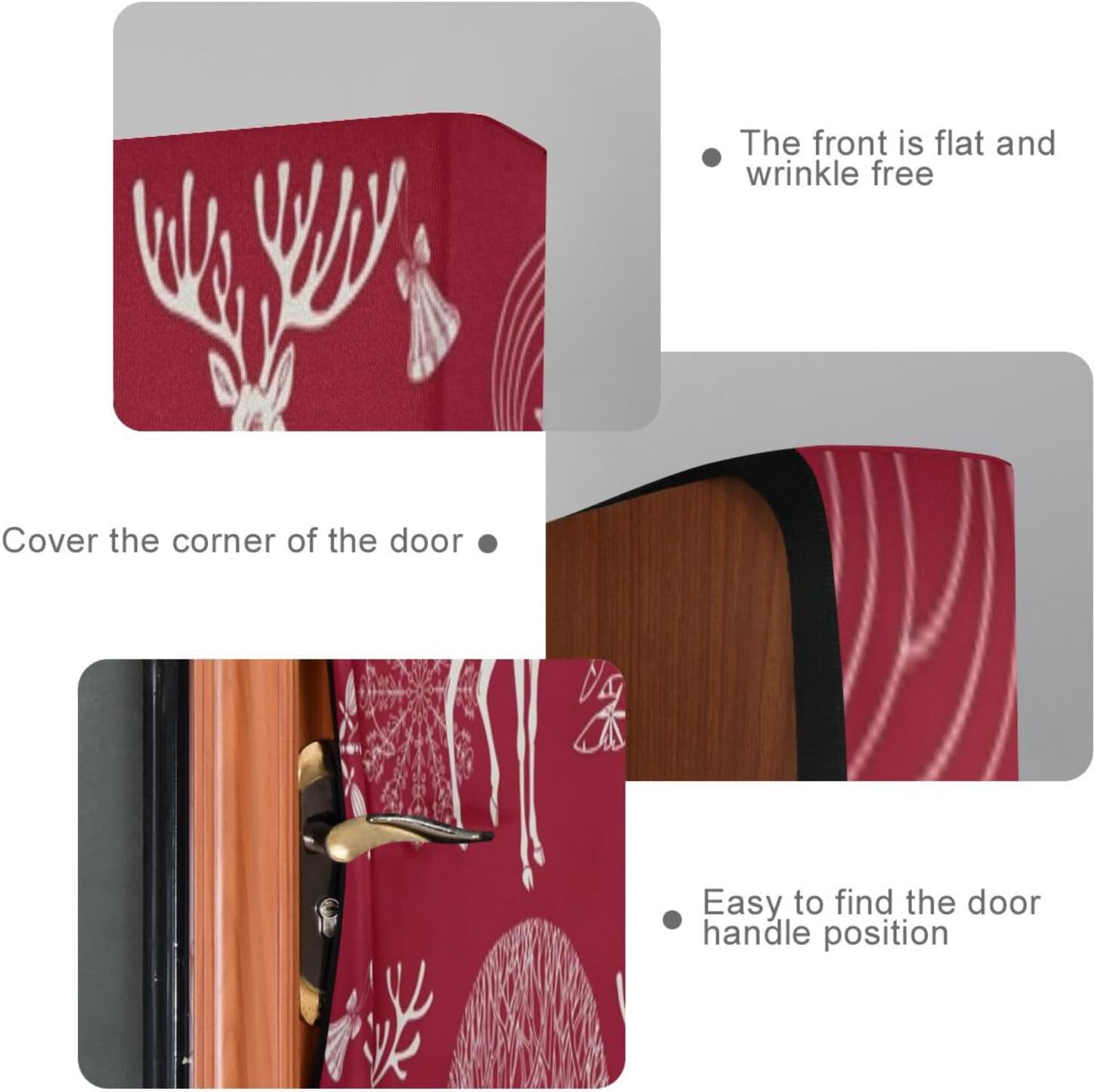 Susiyo Christmas Tree Red Deer Door Cover 32x79 in