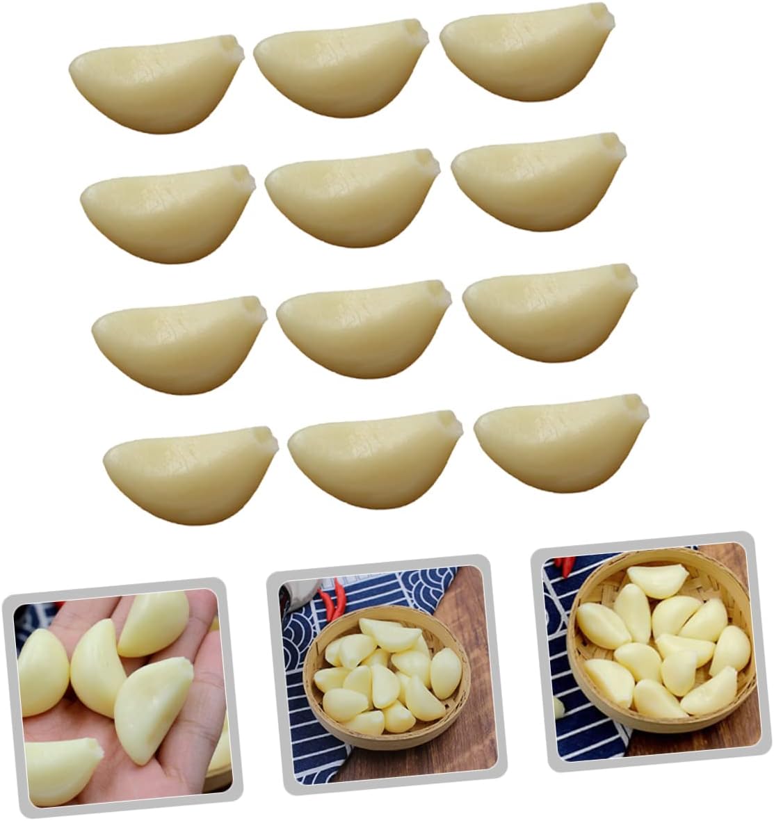 MAGICLULU 12pcs Lifelike Garlic Flakes Model
