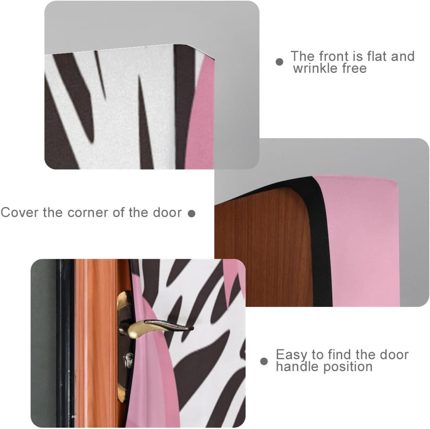Susiyo Flamingos Zebra Halloween Door Cover 32x79 in