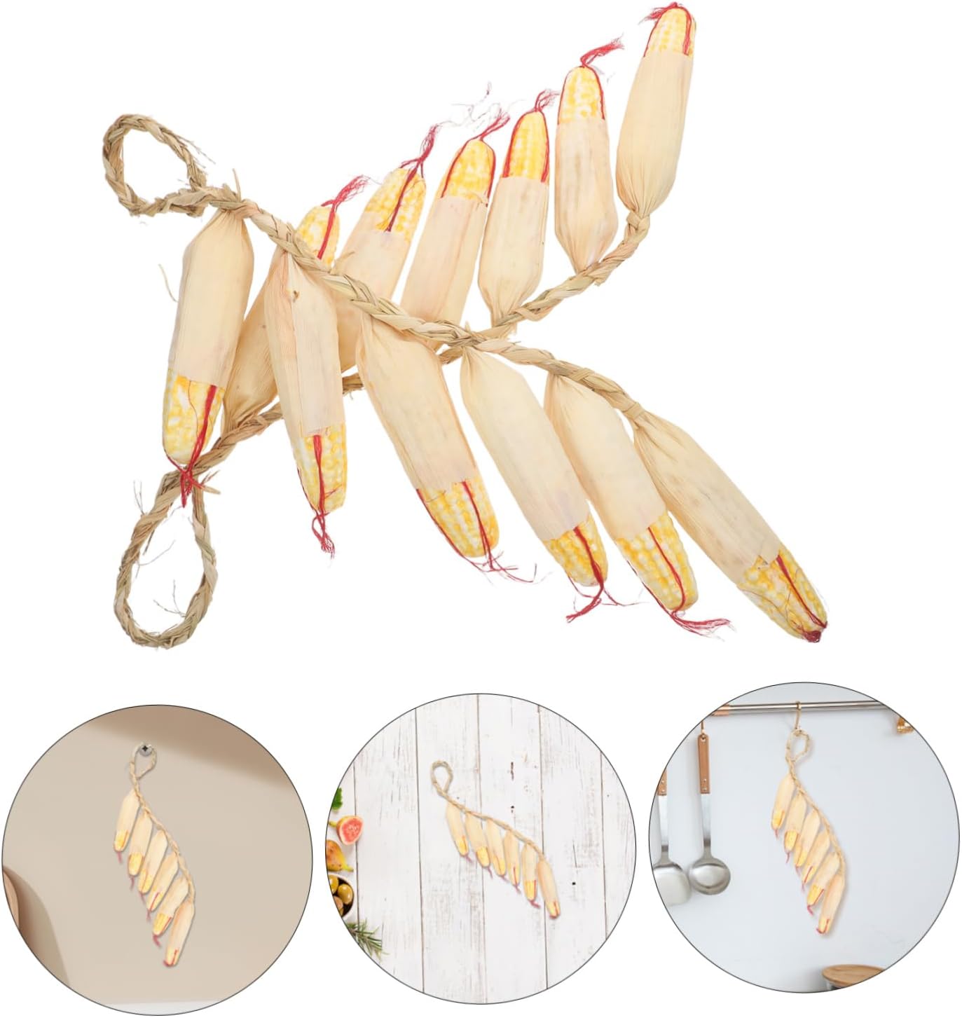 GLEAVI 2pcs Lifelike Artificial Corn Hanging Decor