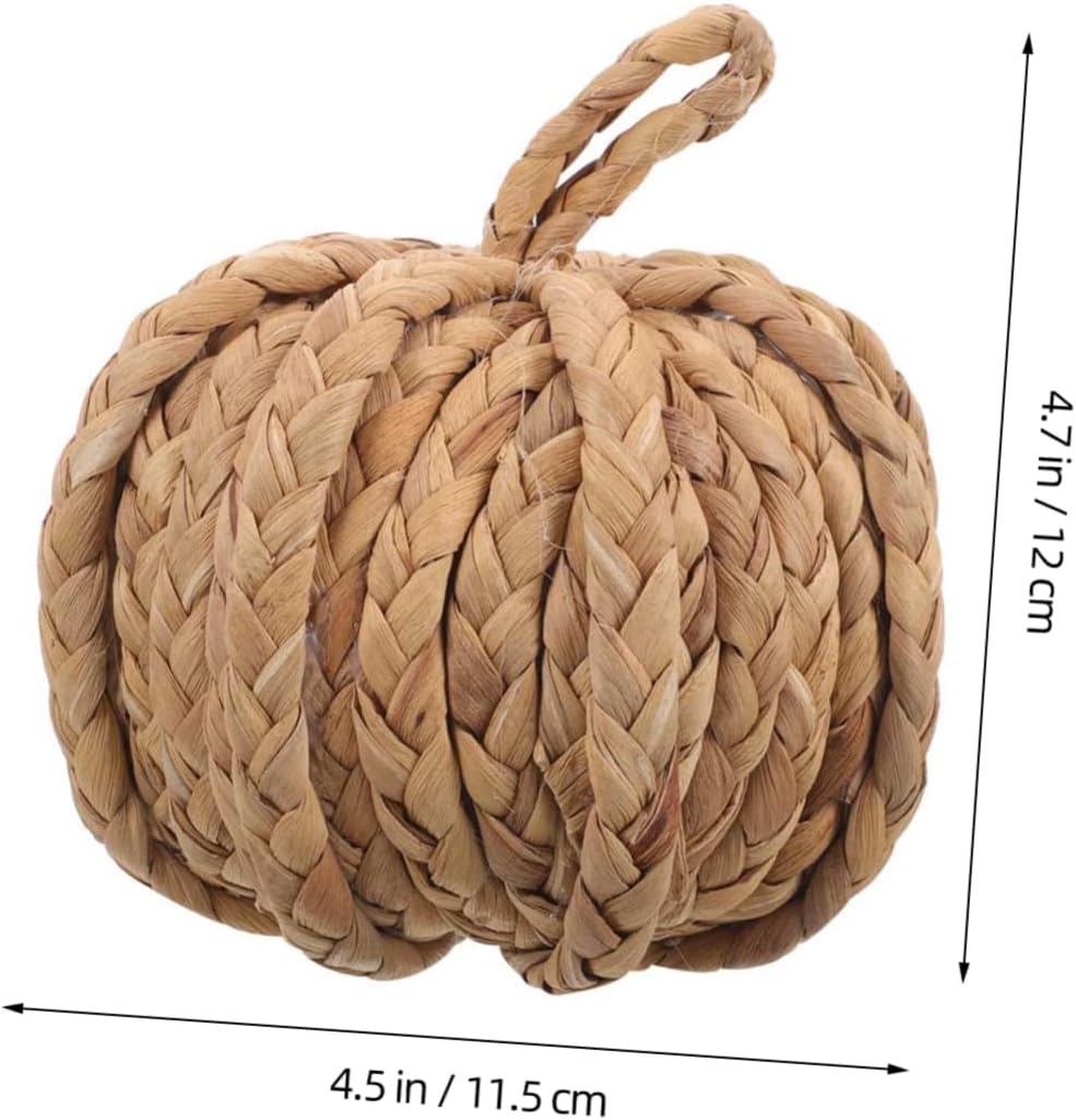 SEWACC Straw Pumpkin Halloween Decor Centerpiece