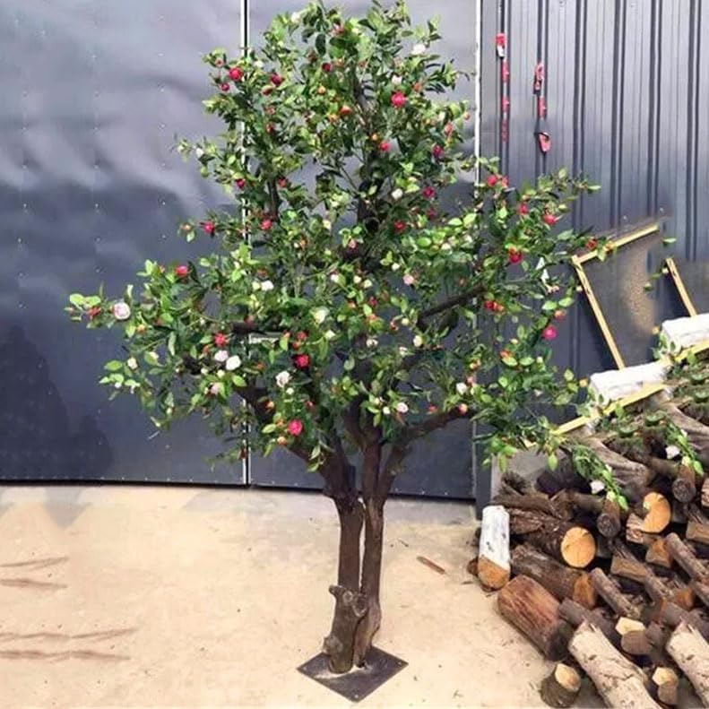Artificial Camellia Tree 1mx08m Realistic Fake Plant Decor