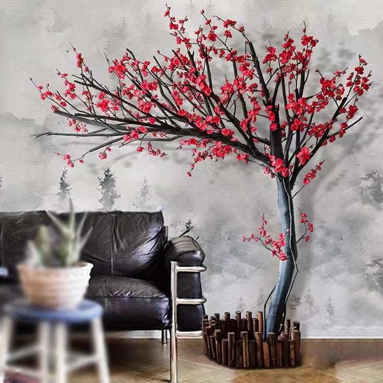 Artificial Plum Blossom Tree with Base 1x08m