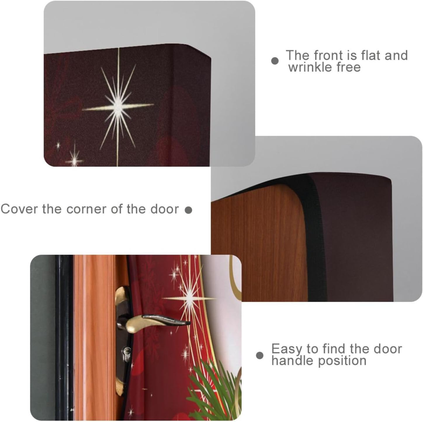 Susiyo Bells Bow Snowflakes Halloween Door Cover