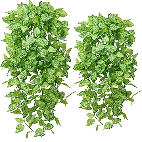 UV Resistant Artificial Hanging Plants 2pcs