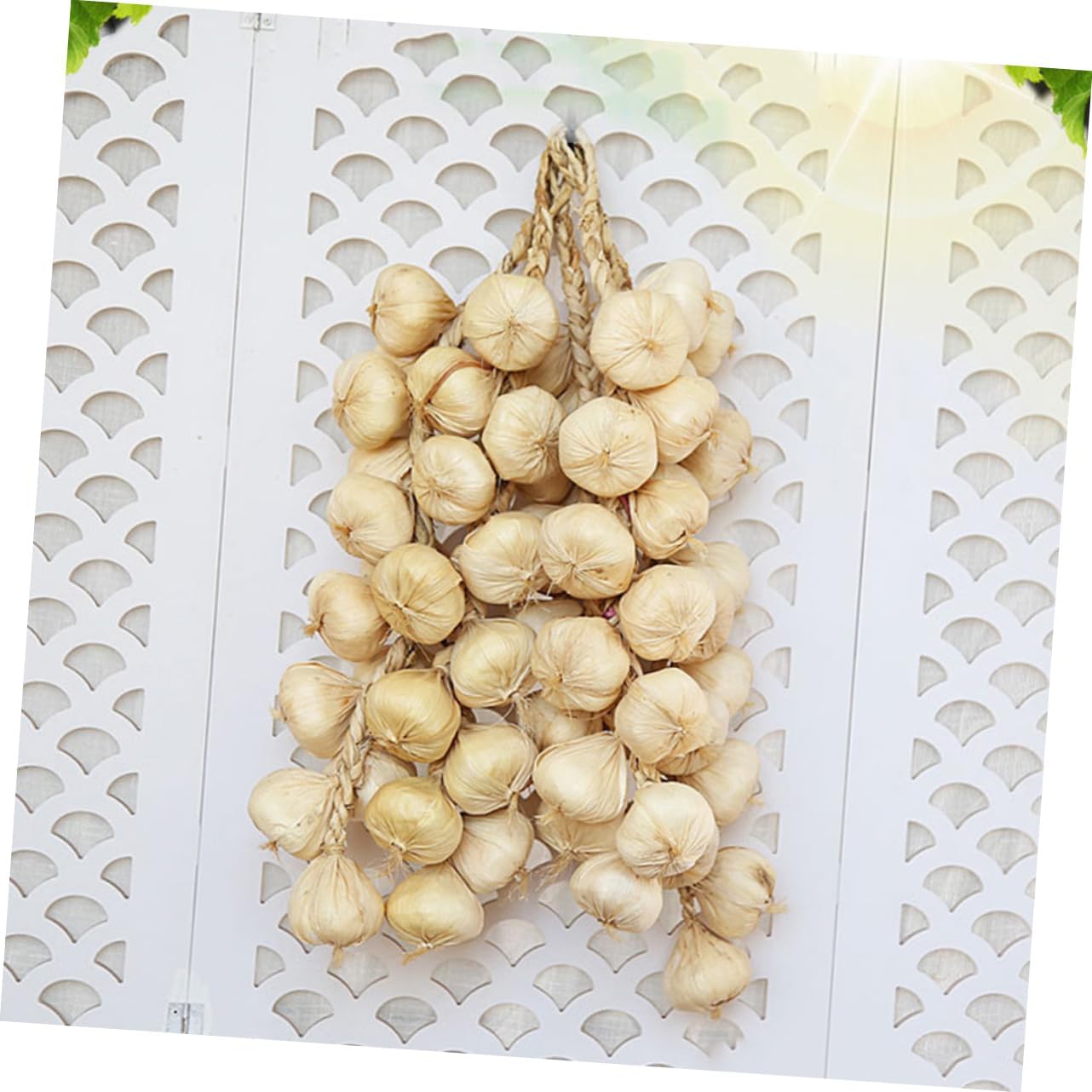 Garneck 2pcs Realistic Garlic String Wall Decor