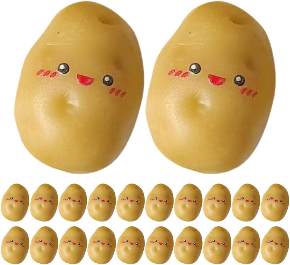 LUOZZY 36 Pcs Realistic Mini Artificial Potatoes Decor