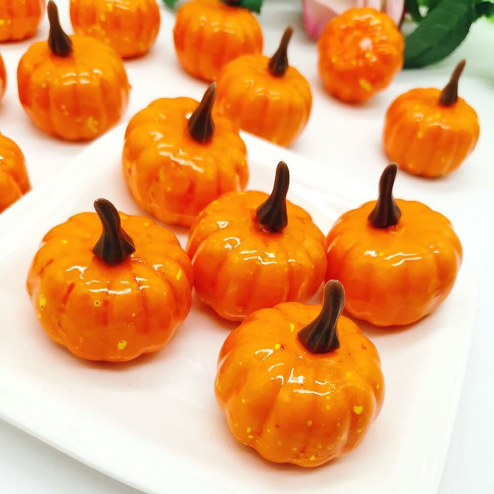12PCS Artificial Pumpkins for Halloween and Thanksgiving Decor 1