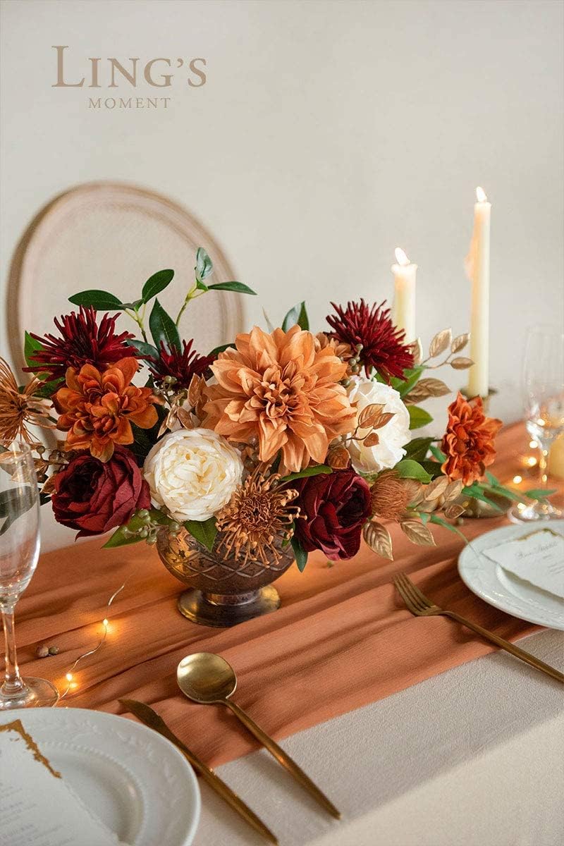 Lings Moment Fall Terracotta Artificial Flower Set