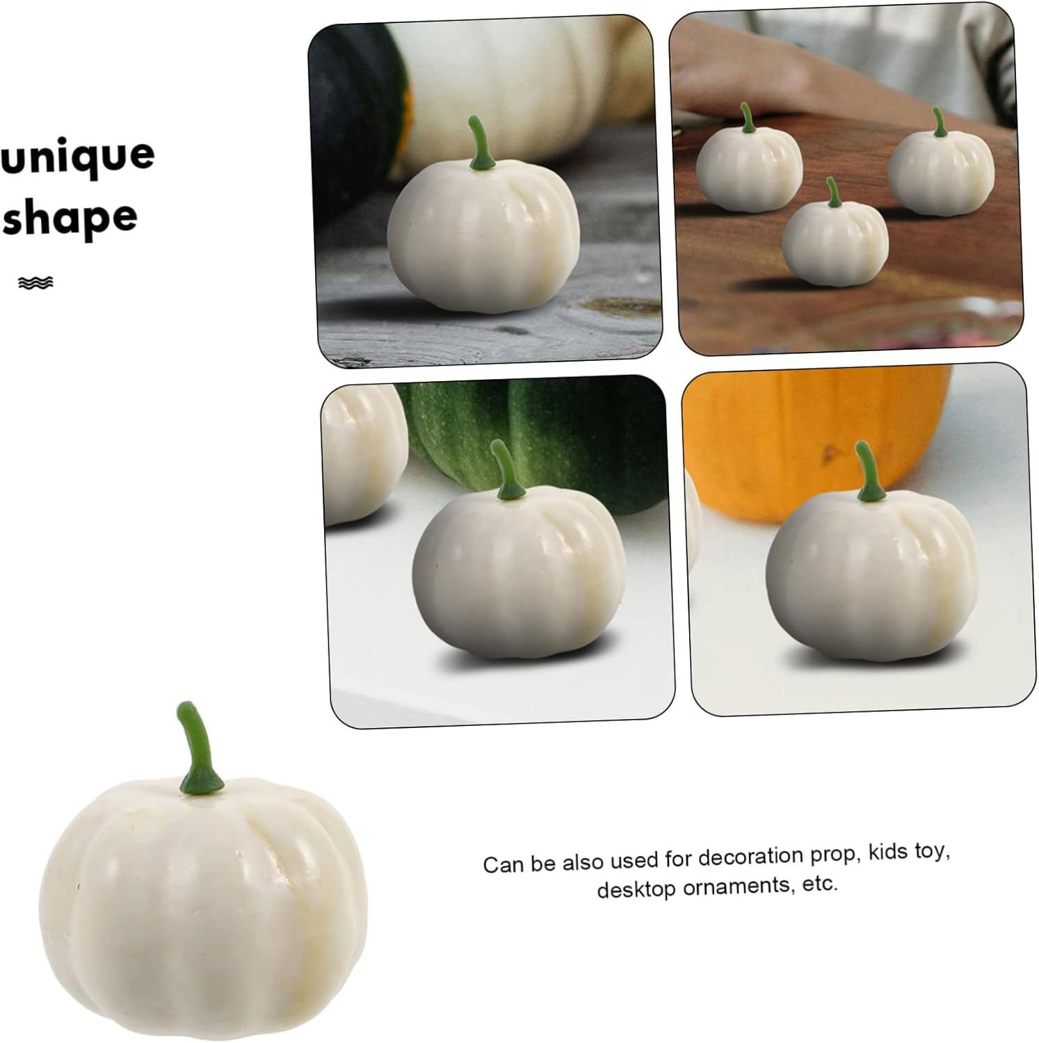 16pcs Artificial Pumpkins Halloween Decor DIY Craft Props