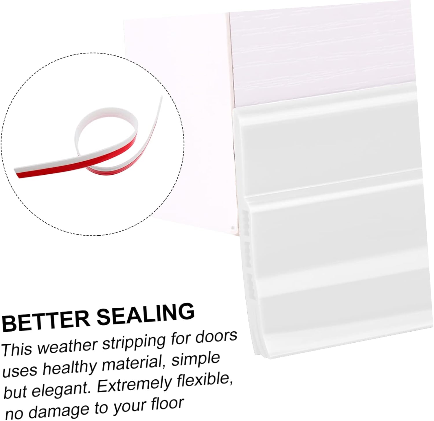 Angoily Door Seal Strip Soundproof Draft Stopper for Home Use