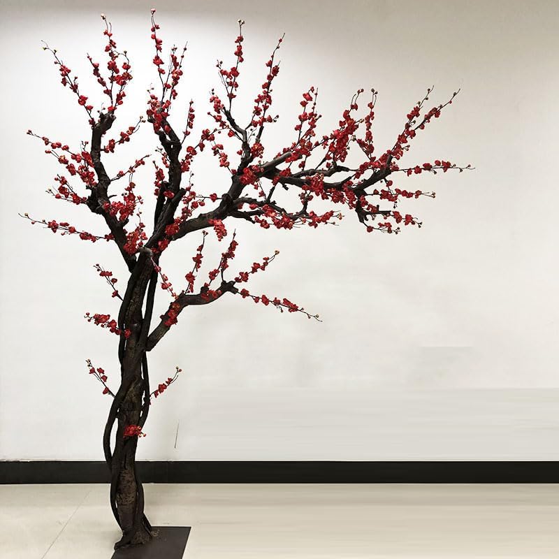 QIUPAI Artificial Plum Blossom Tree 1x08m