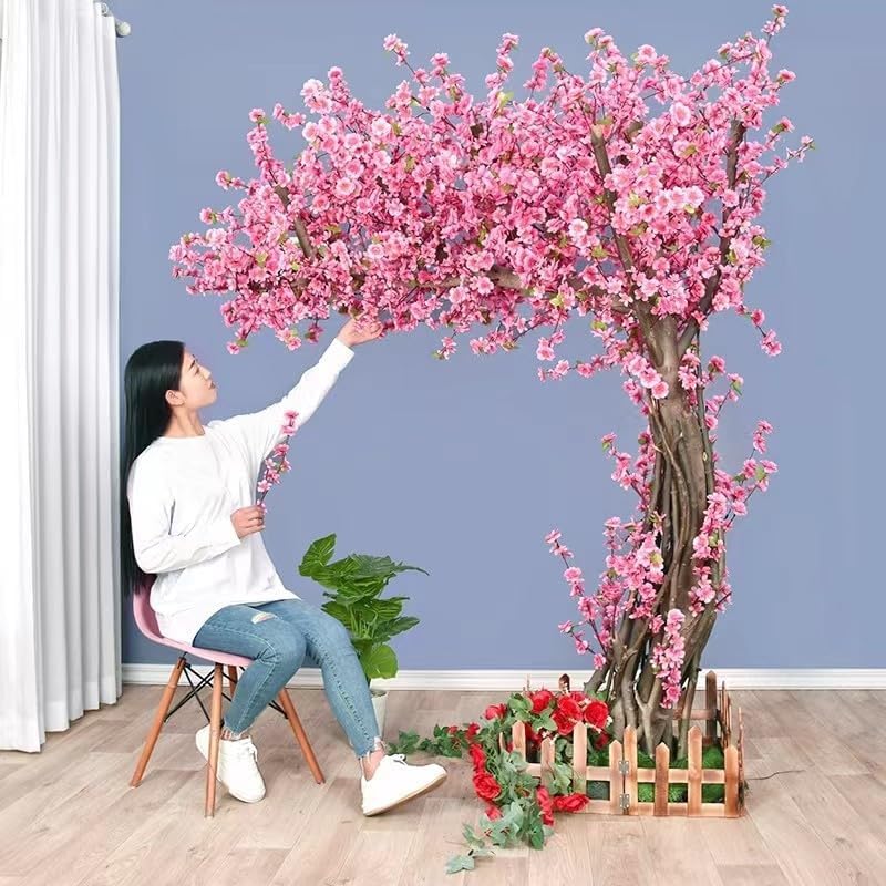 Large Pink Cherry Blossom Artificial Flower Tree 1m x 08m
