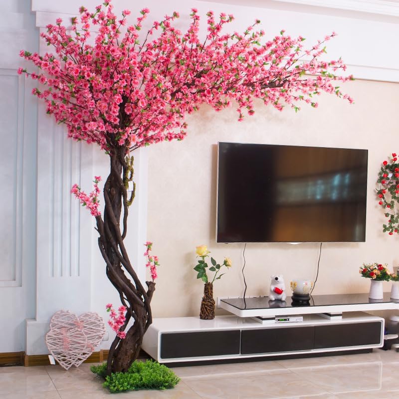 Faux Cherry Blossom Tree with Natural Wood Trunk 32ft