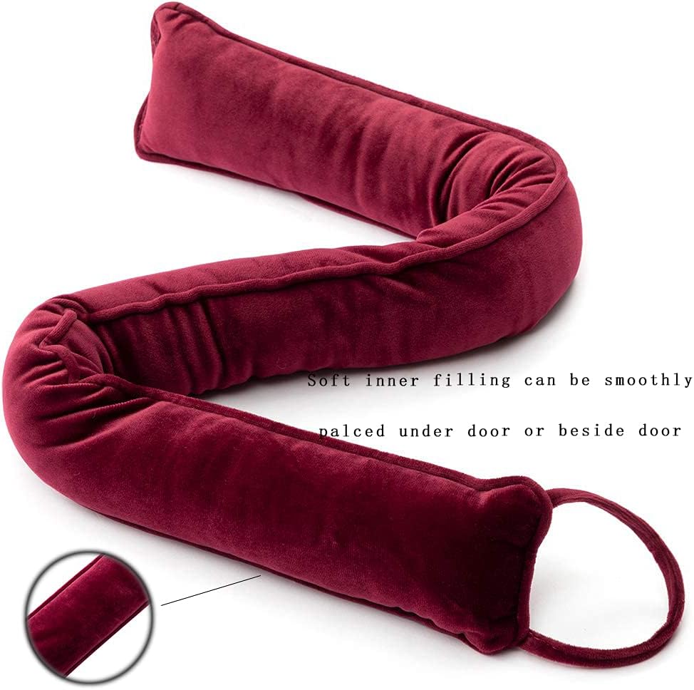 DreamQuil Door Draft Stopper 36 Inch Wine