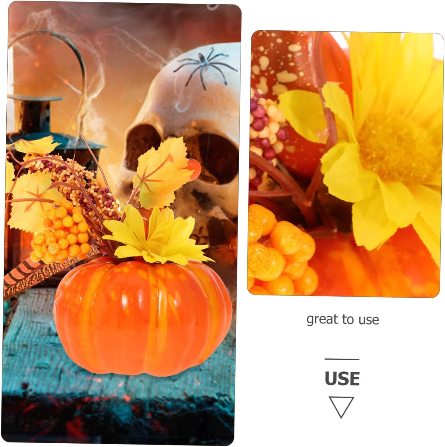 HOMSFOU Halloween Artificial Pumpkin Decor